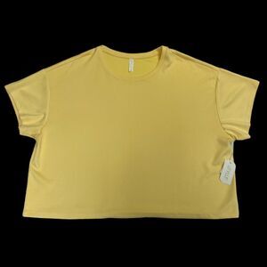 Stylus Women's Yellow Tee Shirt Relaxed SZ/ 3X